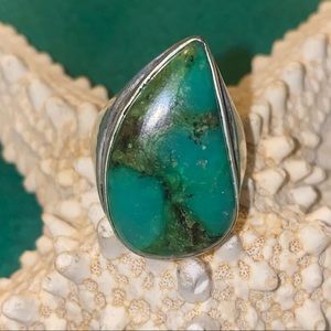 Chrysocolla rare Handcrafted ring